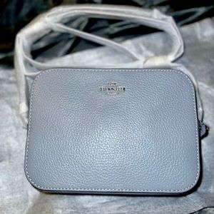 BNWT Coach Grey Leather camera bag crossbody.